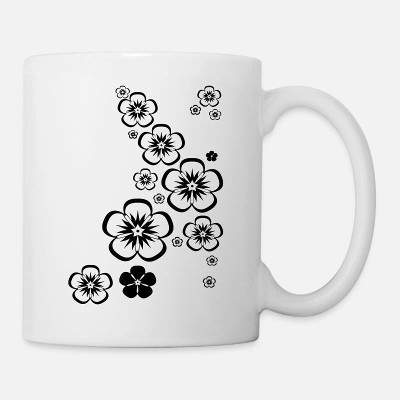 fleurs - Mug blanc - blanc