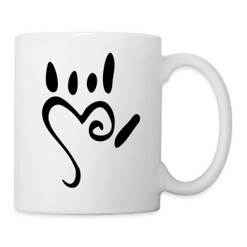 Ich Liebe Dich Fingeralphabet - Tasse - Weiß - Rechts