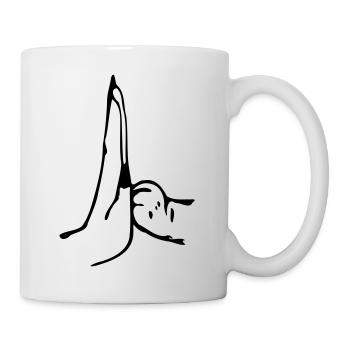 High Five with cat and dog - Mug - white - Right