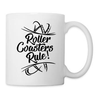 Roller Coasters Rule - Tasse - Weiß - Rechts