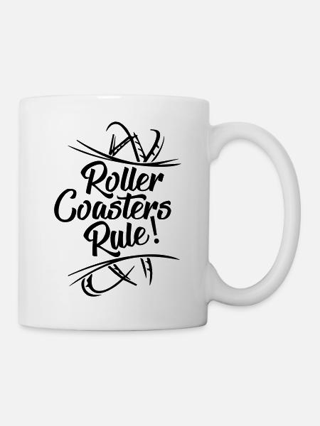 Roller Coasters Rule - Tasse - Weiß
