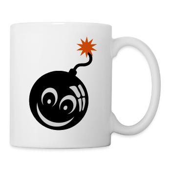 smiley Bombe Bombe Docht 907 - Tasse - Weiß - Rechts