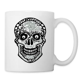 Totenkopf - Tasse - Weiß - Rechts
