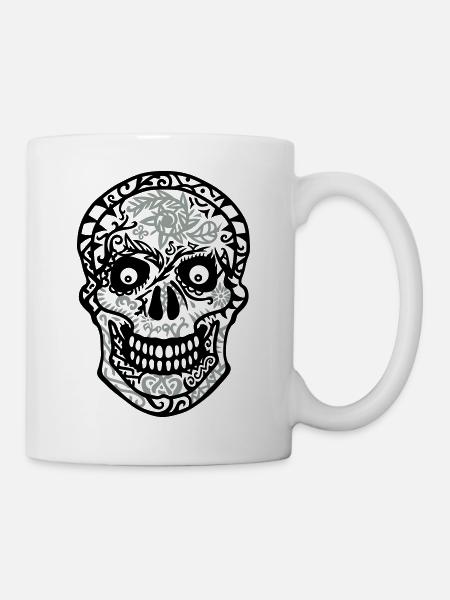 Tête de mort - Mug blanc - blanc