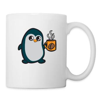 Café pingouin - Mug blanc - blanc - Droite