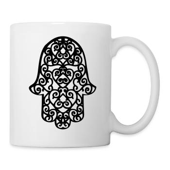 hand der fatima hamsa - Tasse - Weiß - Rechts