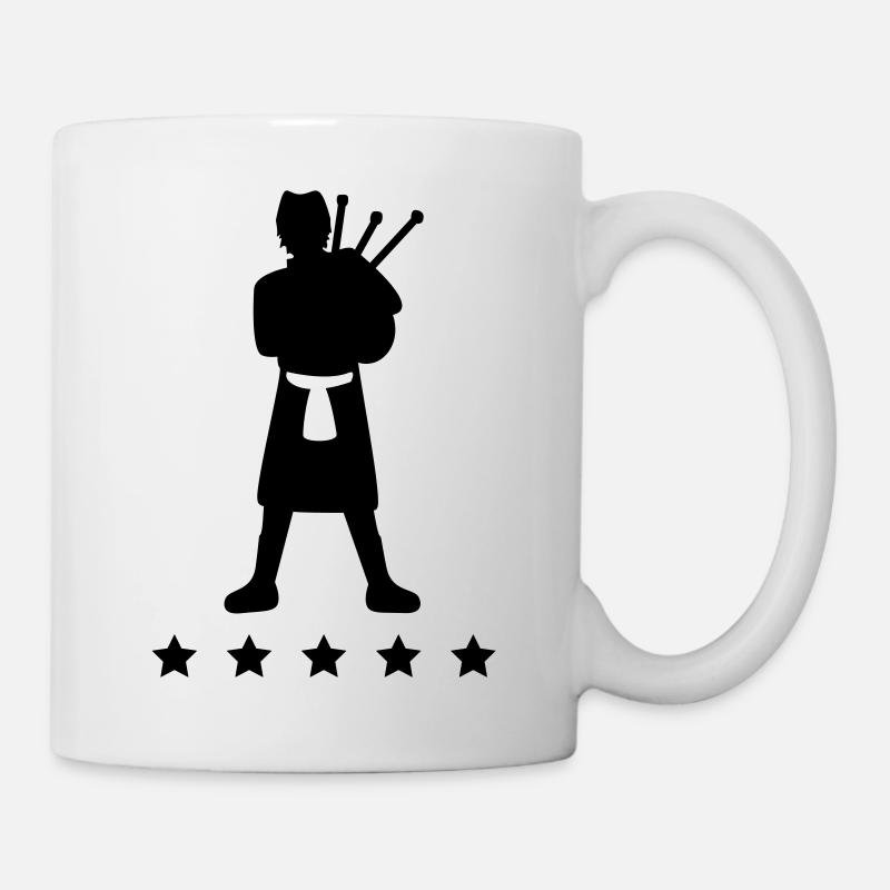 Bagpiper Star - Mug - white