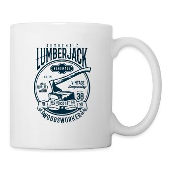 Bûcheron authentique - Mug blanc - blanc - Droite