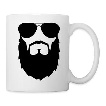 bärtig muslim boss sir gentleman hipster geek - Tasse - Weiß - Rechts