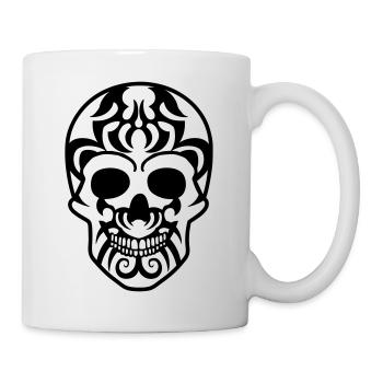 Schädel tattoo maori skull inked tribal face - Tasse - Weiß - Rechts