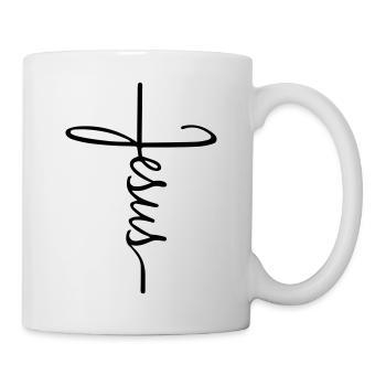 Jesus cross - Mug - white - Right