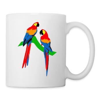 Perroquets - Mug blanc - blanc - Droite