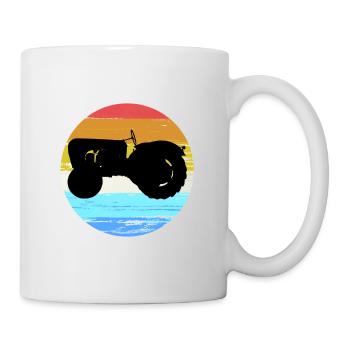 Tractor motif gift for children and farmer - Mug - white - Right