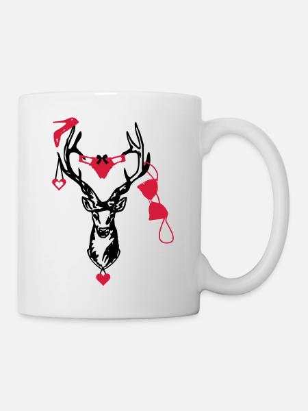 Wiesn Hirsch / / Junggesellenabschied - Tasse - Weiß