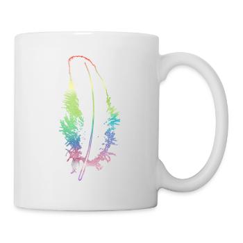 Beautiful motive in rainbow colored spring gift - Mug - white - Right