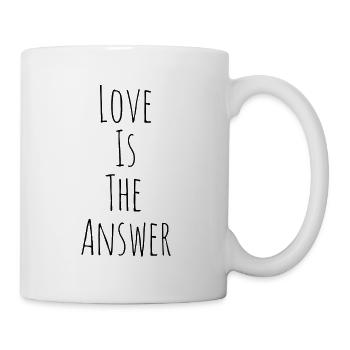 L'amour est la réponse - Mug blanc - blanc - Droite
