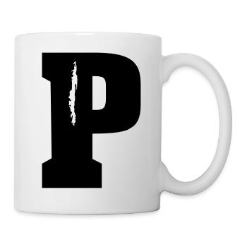 P - Buchstabe - Tasse - Weiß - Rechts
