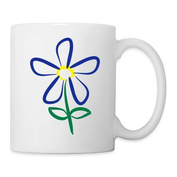 Blume - Tasse - Weiß - Rechts
