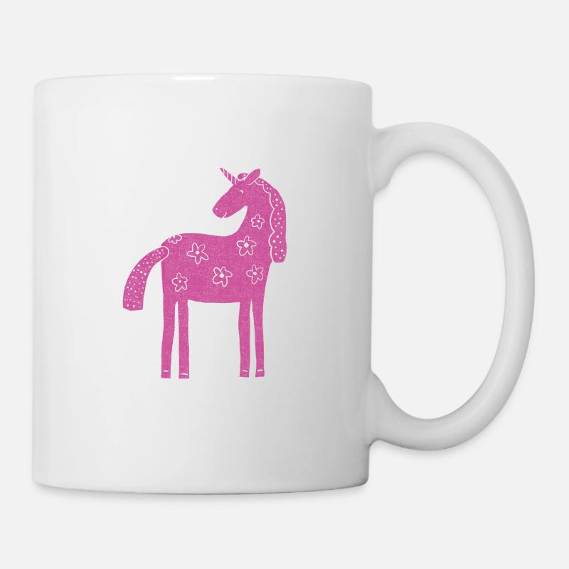 Licorne Rose - Mug blanc - blanc