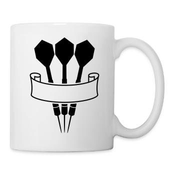 Dart Banner Logo - Tasse - Weiß - Rechts