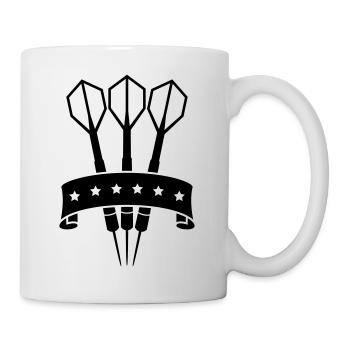Darts Star Banner - Tasse - Weiß - Rechts