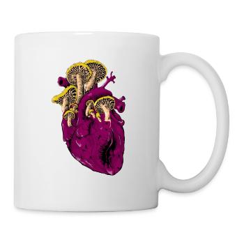 Heart full of mushrooms - Mug - white - Right