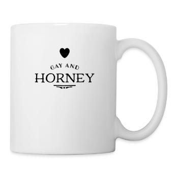 gay at horney - Mug - white - Right