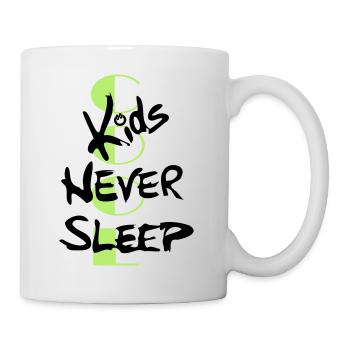 cool kids never sleep - Mug - white - Right