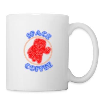Space Coffee Motiv Geschenkidee Astronaut Gaming - Tasse - Weiß - Rechts