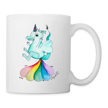 Regenbogenpups - Tasse - Weiß - Rechts