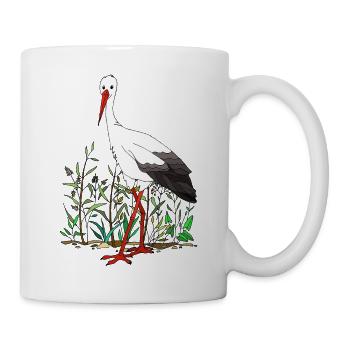 Storch - Tasse - Weiß - Rechts