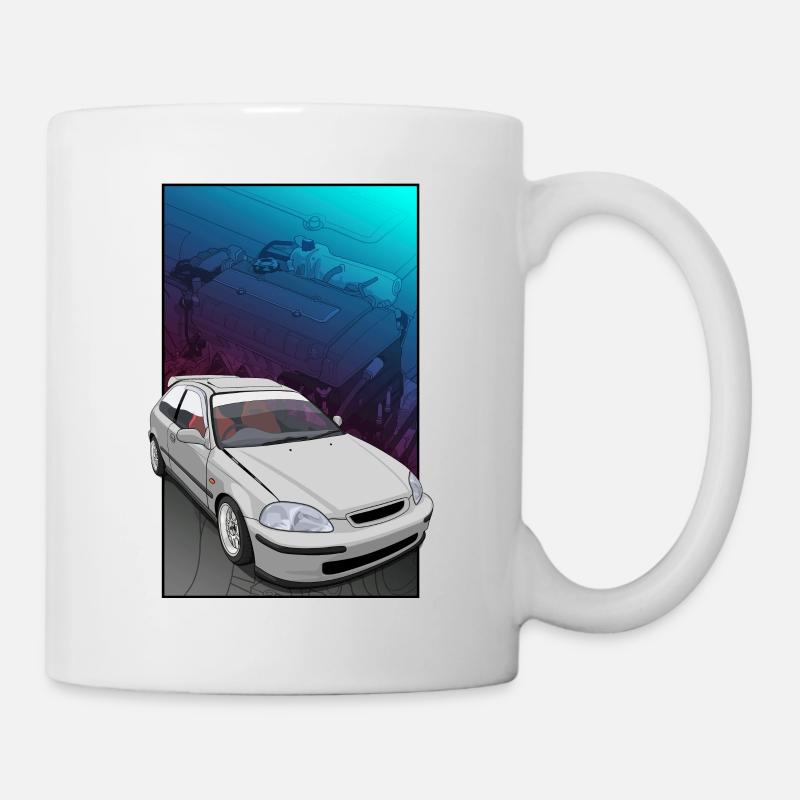 Civic EK / EJ with a B16 backdrop - Mug - white