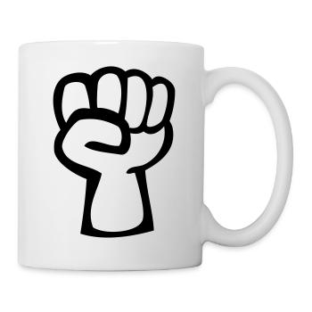 Faust symbol politic sign fun fist - Tasse - Weiß - Rechts