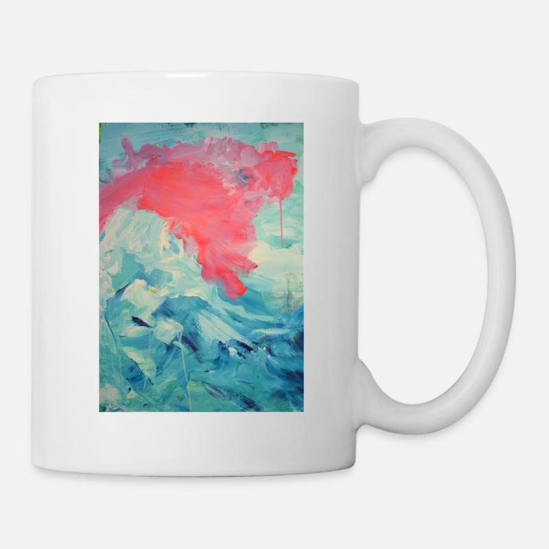 Original Kunstdruck "Wolf" - Tasse - Weiß