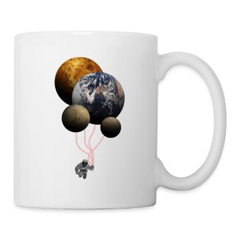 Space Balloons Astronaut Planeten Ballons Geschenk - Tasse - Weiß - Rechts