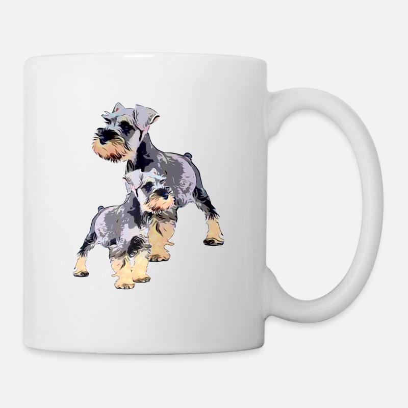 Zwergschnauzer duo - Tasse - Weiß