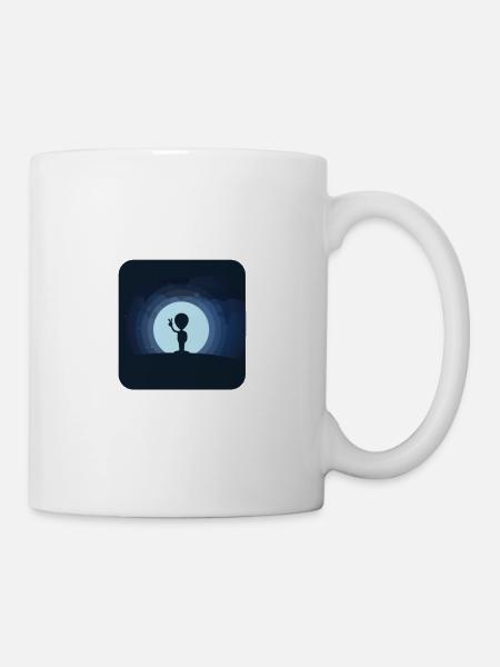 Alien alien friendly Martian - Mug - white