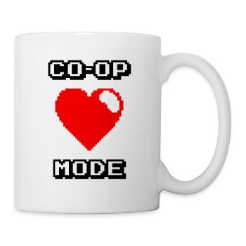 Cadeau de mariage pixel art mode co op - Mug blanc - blanc - Droite