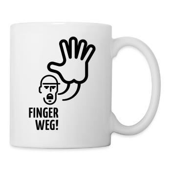Finger weg! - Tasse - Weiß - Rechts