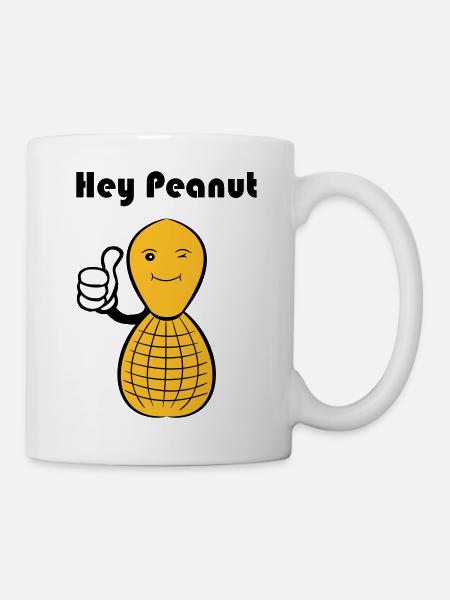 Hey cacahuète - Mug blanc - blanc