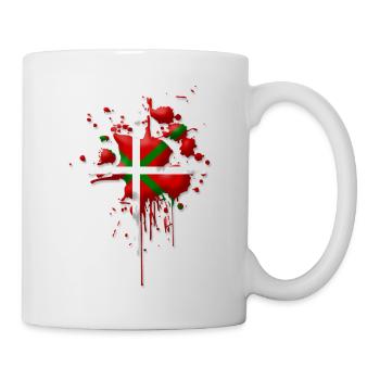 Drapeau Basque tâche 2 - Mug blanc - blanc - Droite