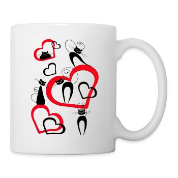 Chats - Mug blanc - blanc - Droite