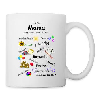 I am mom mother mommy mum parent child - Mug - white - Right