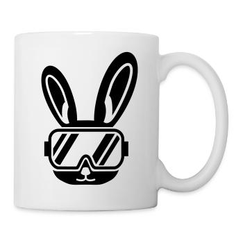 skihase_3_f1 - Mug blanc - blanc - Droite