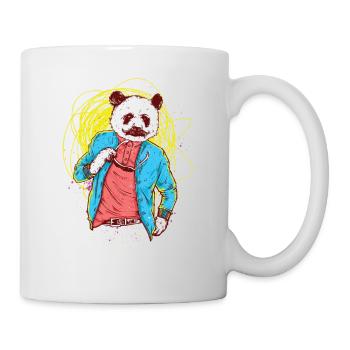 Pandabär - Tasse - Weiß - Rechts