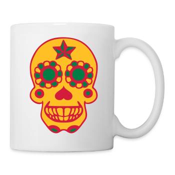Mexican skull Calavera skull dead - Mug - white - Right