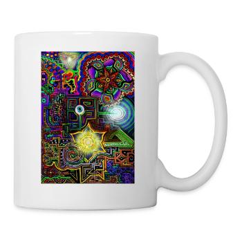 Psychedelisches Universum - Tasse - Weiß - Rechts