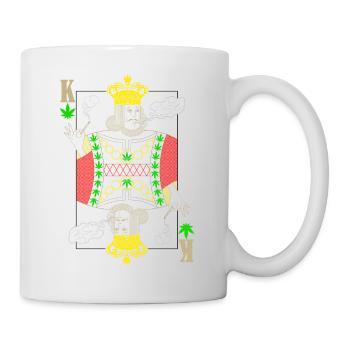 Cannabis reggae king carte à jouer - Mug blanc - blanc - Droite