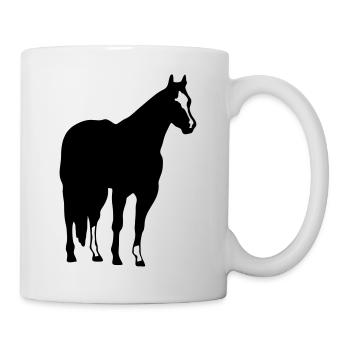 Quarterhorse Silhouette - Tasse - Weiß - Rechts