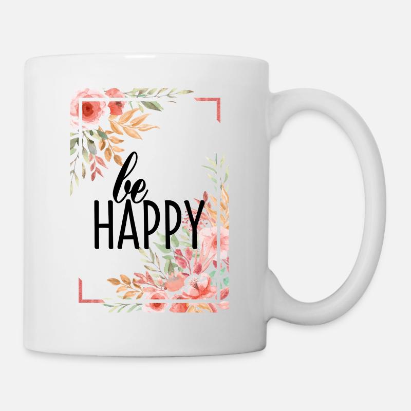 BE HAPPY - Mug - white
